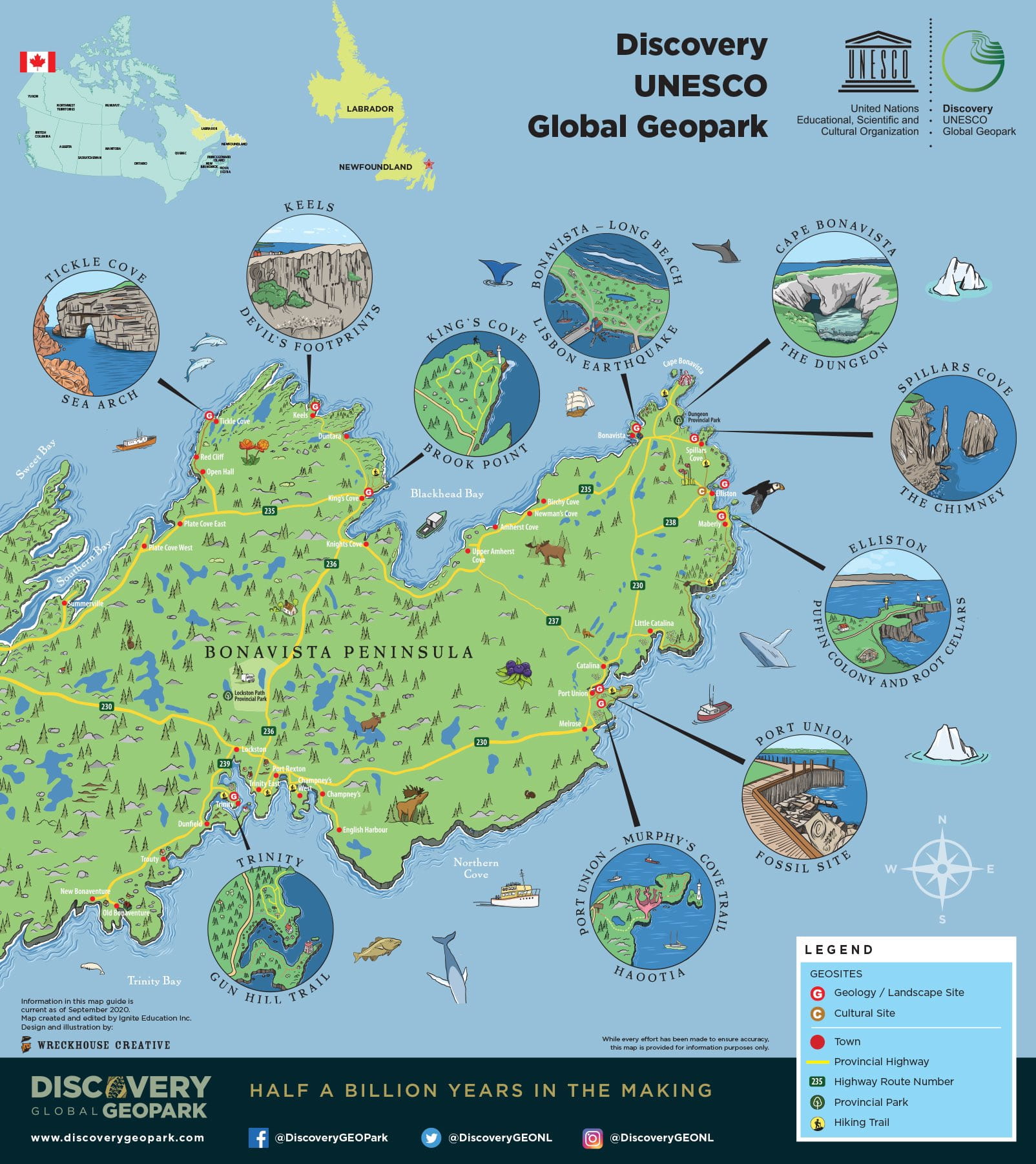 map of the Discovery UNESO Global Geopark