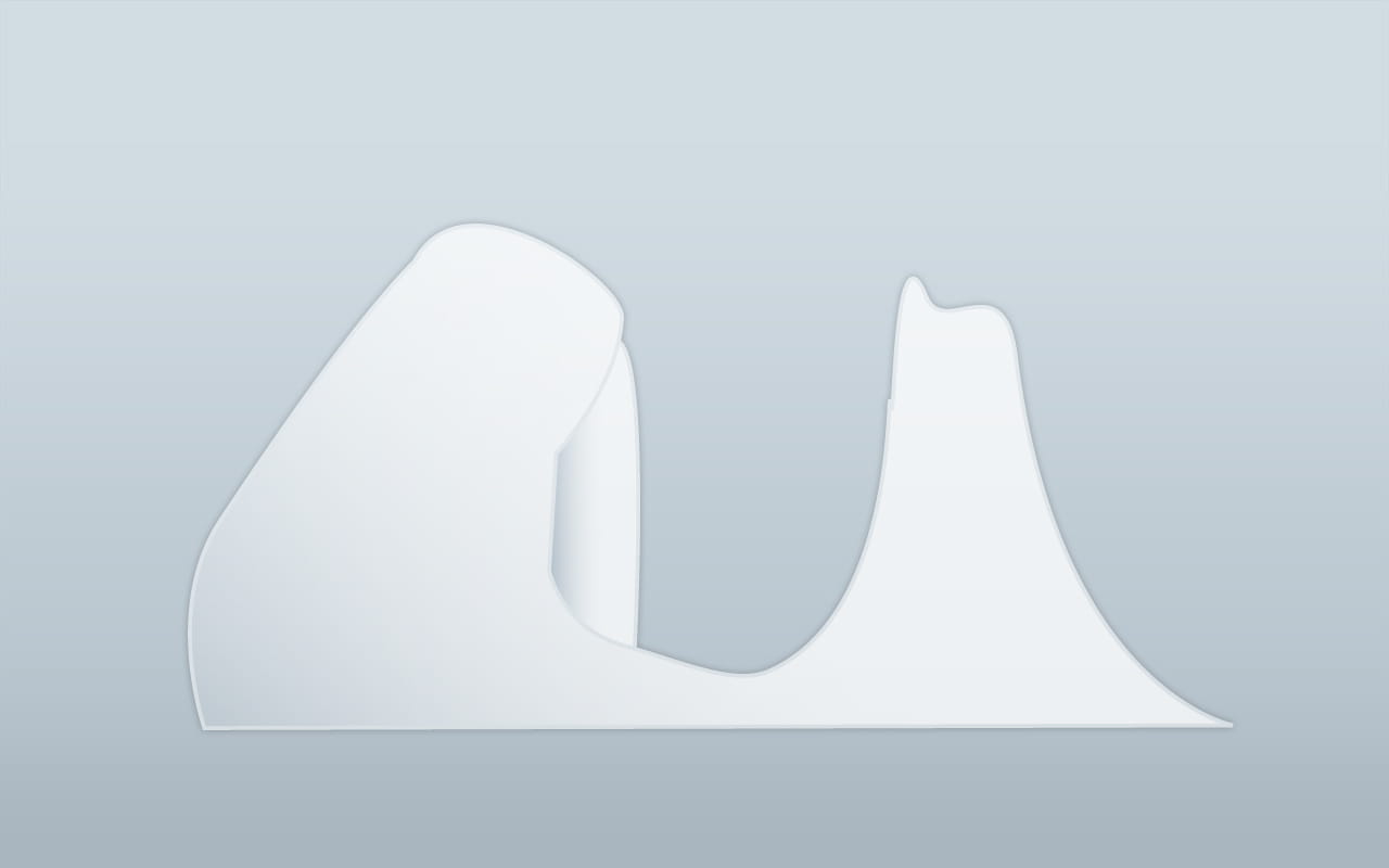Iceberg with a drydock shape