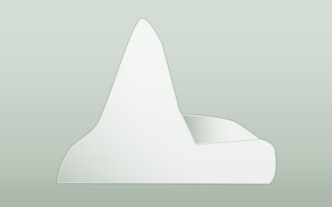 Iceberg with a pinnacle shape