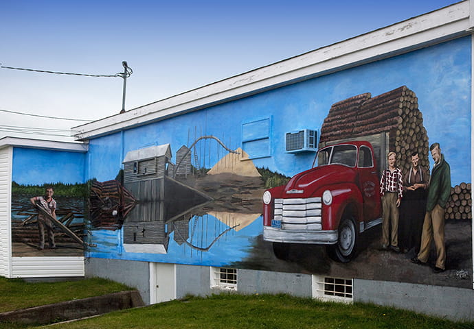 Sceviour's Sawmill mural, Botwood