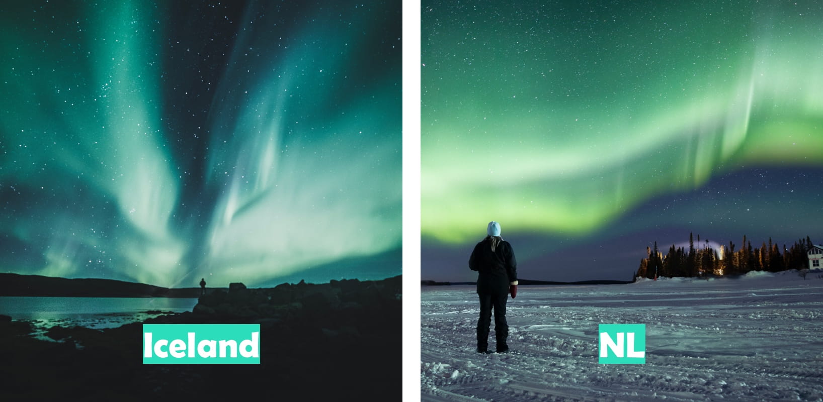 Iceland vs Newfoundland & Labrador (Northern lights)